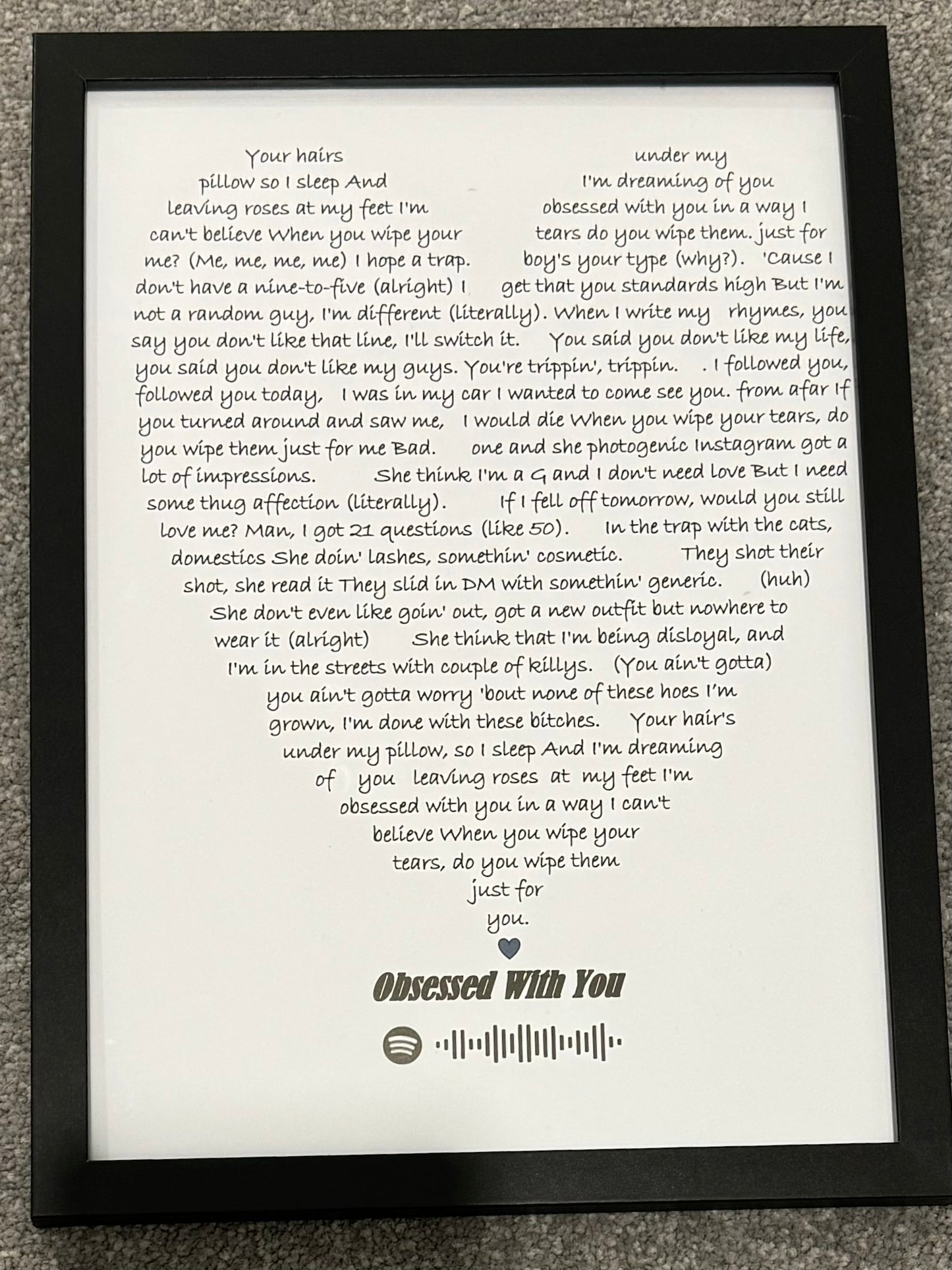 Song Heart Print.