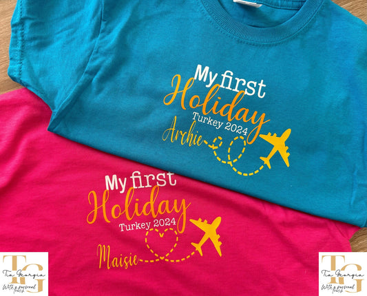 'My first holiday'