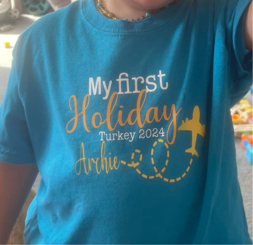 'My first holiday'