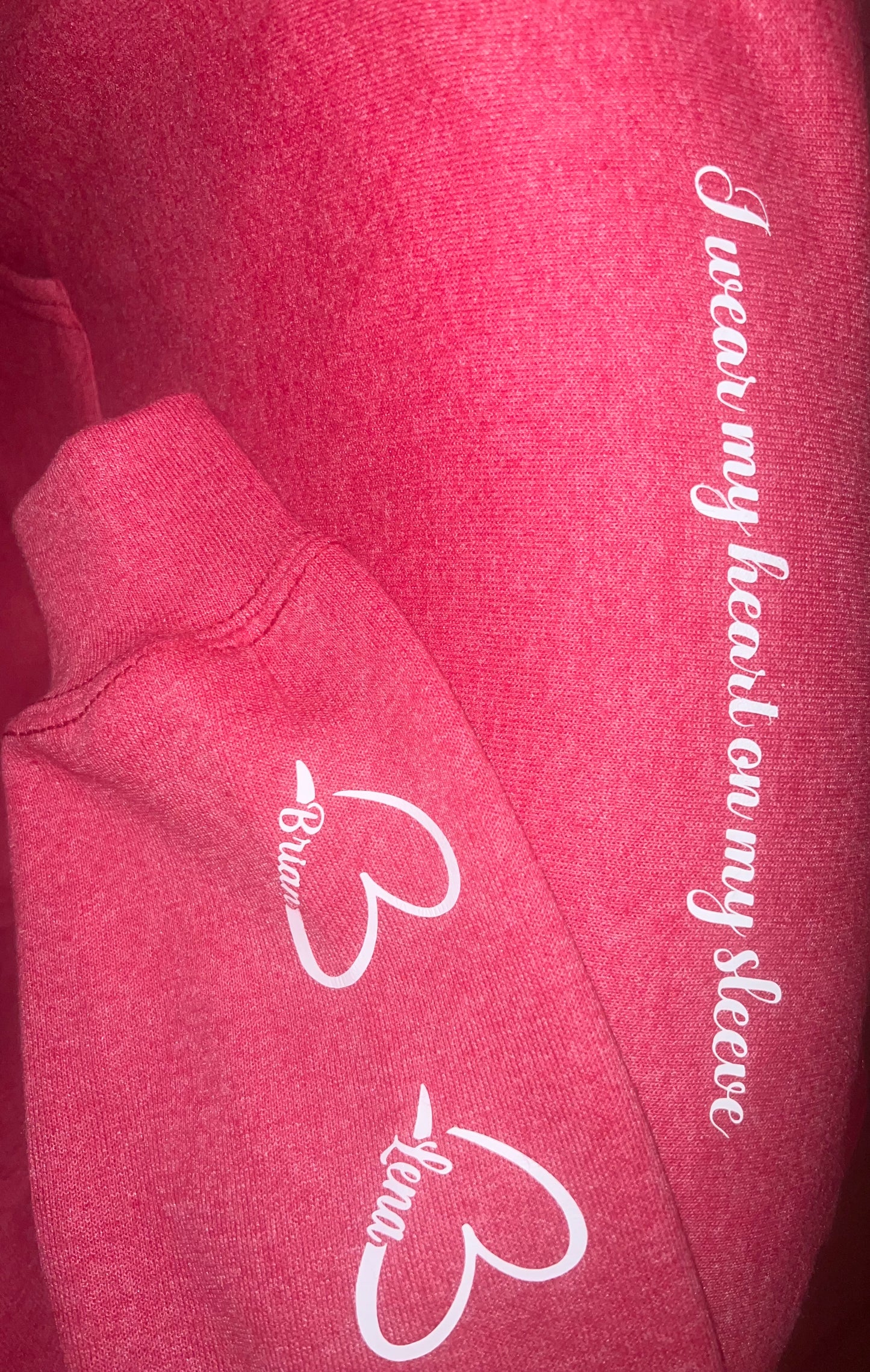 I wear my heart on my sleeve hoodie