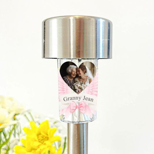 Memorial Garden Lights with Photo.