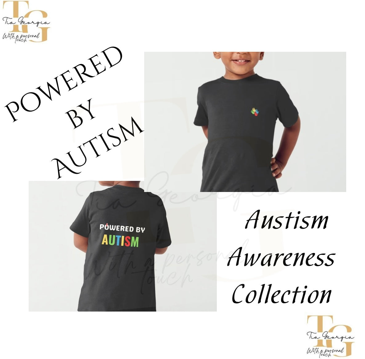 Kids Powered by Autism Tops💛