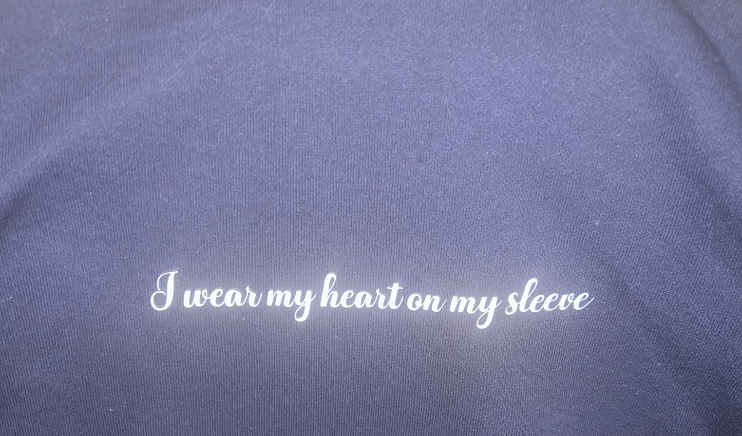 I wear my heart on my sleeve hoodie