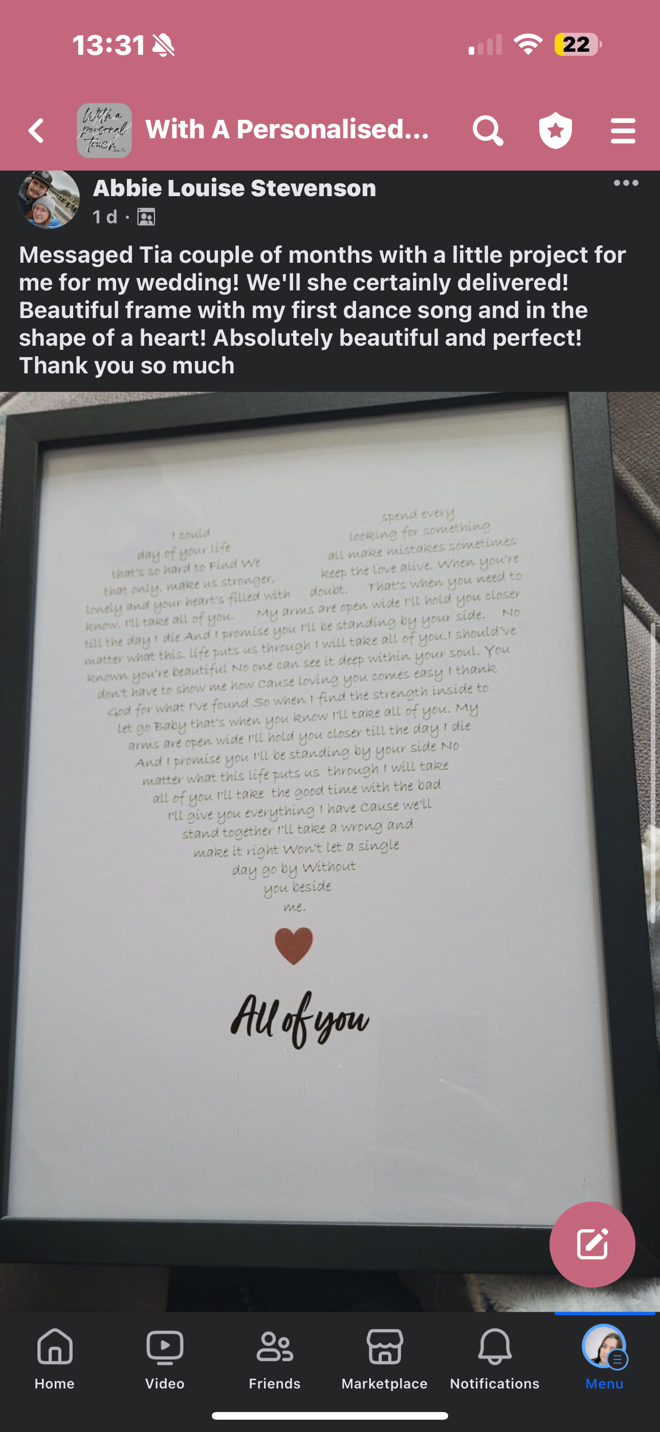 Song Heart Print.